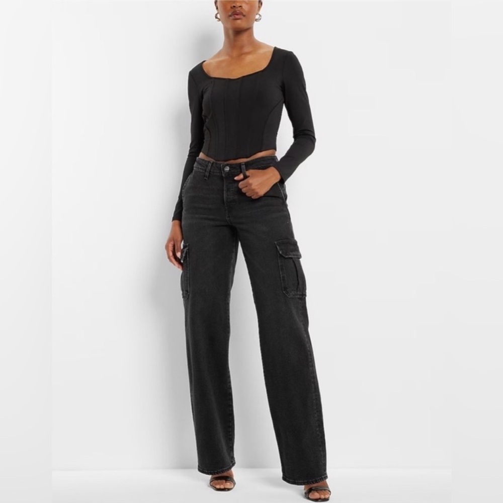 Express Black Women's Cargo Jeans